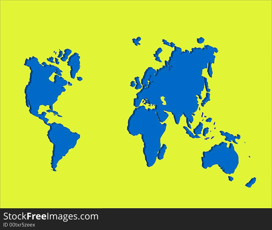 This is the  illustration of world map. This is the  illustration of world map