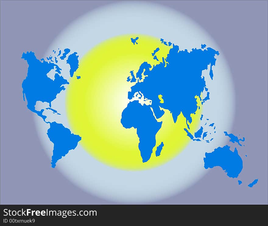 This is the  illustration of world map