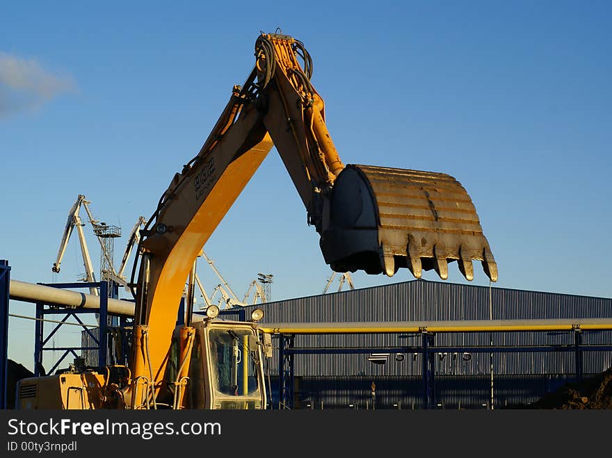 Hydraulic Excavator At Work