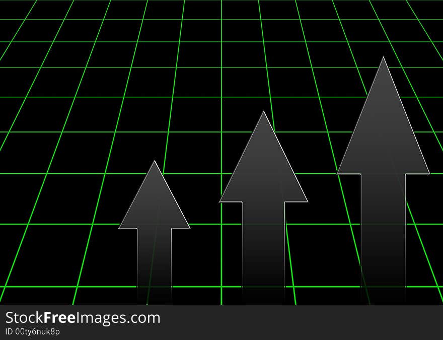 Illustration of a statistics graph on a grid. Illustration of a statistics graph on a grid