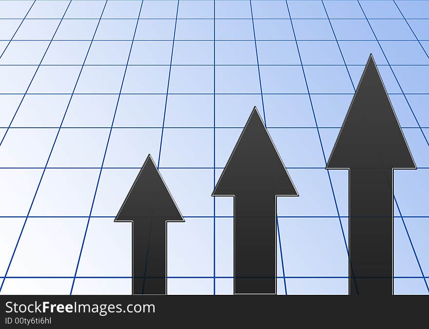 Illustration of a statistics graph on a grid. Illustration of a statistics graph on a grid