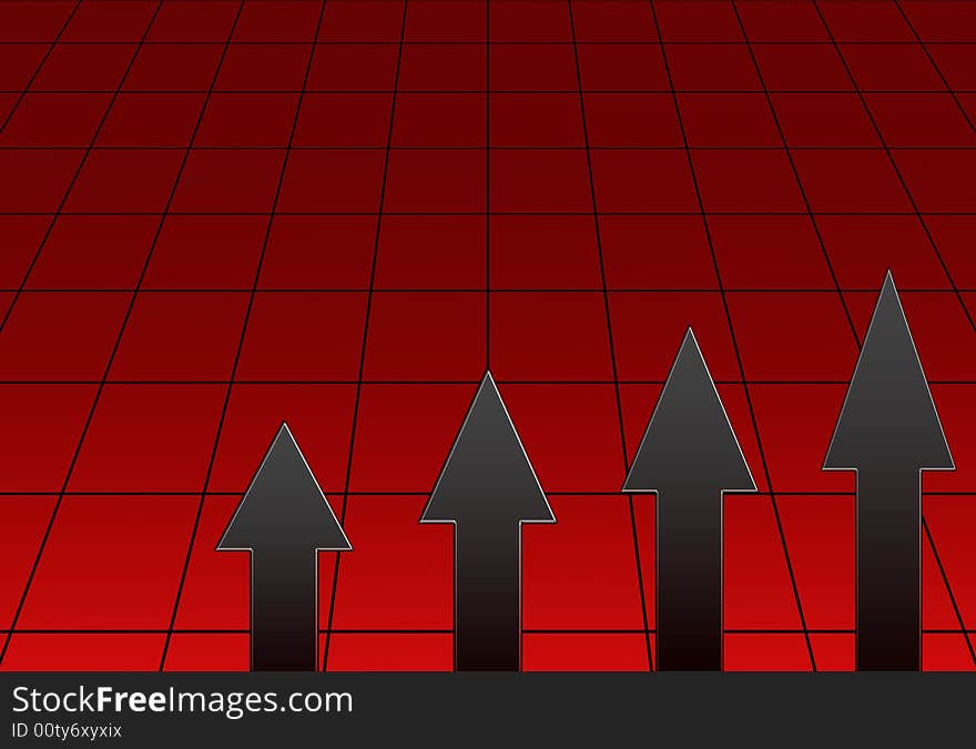 Illustration of a statistics graph on a grid. Illustration of a statistics graph on a grid