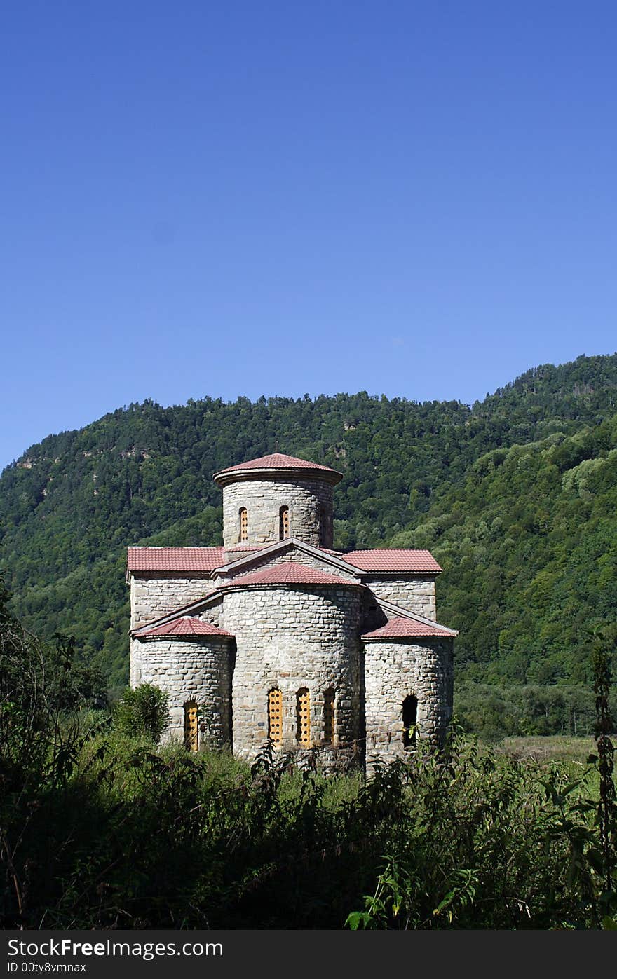 Aging church ՠage in mountain