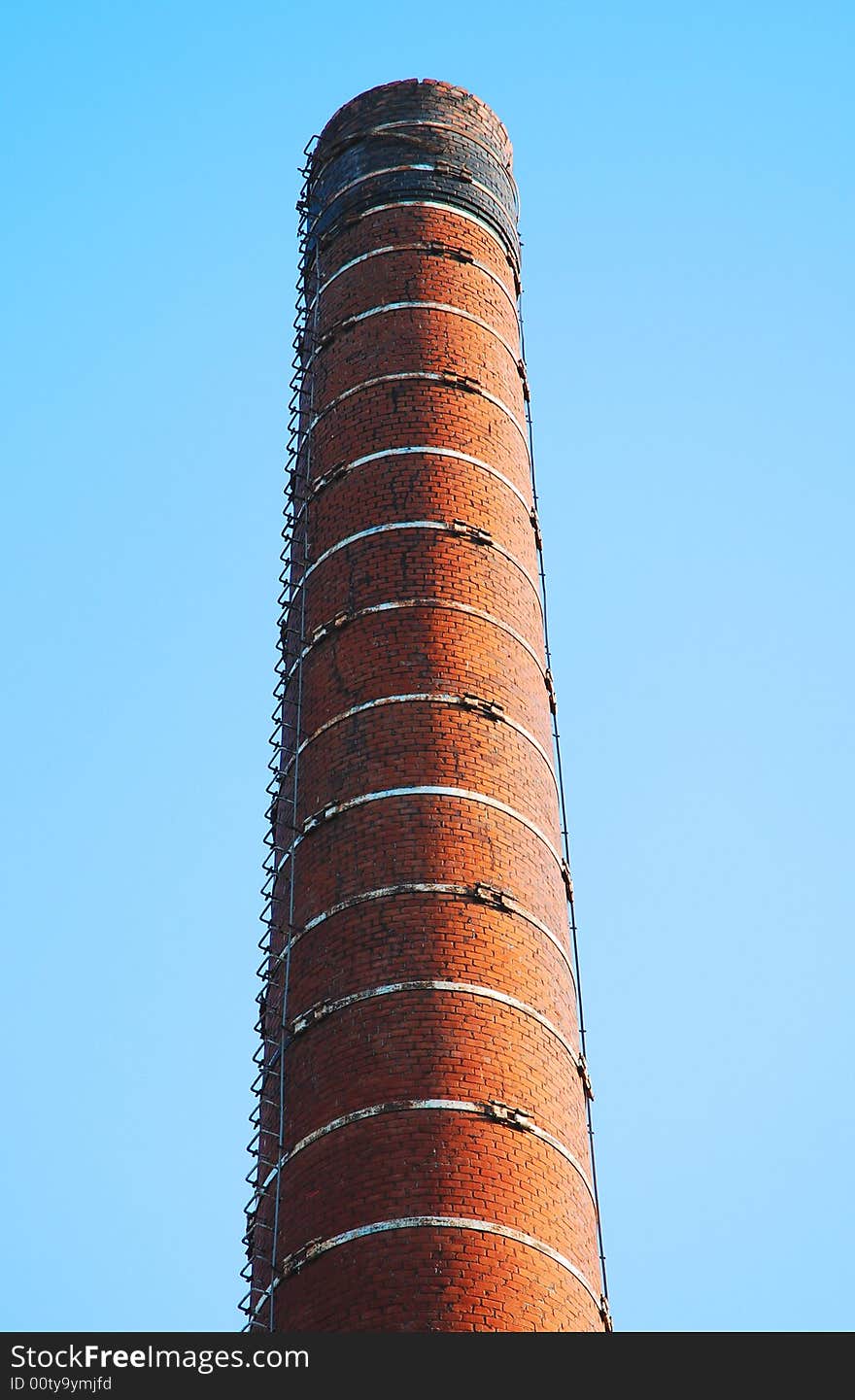 Tube on blue sky background. Tube on blue sky background