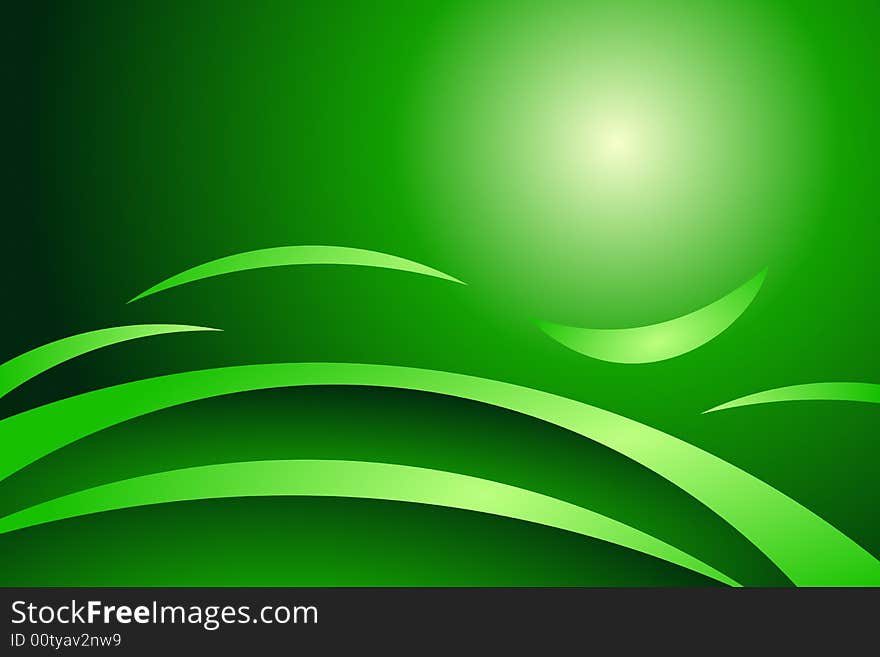 Vector illustration of abstract green background