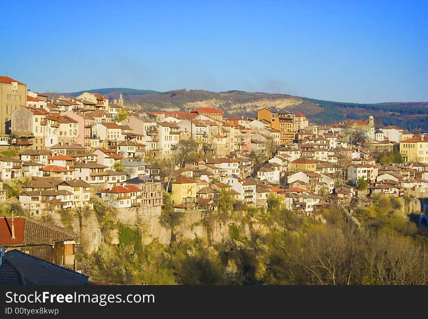 The town of Veliko Tarnovo, Bulgaria