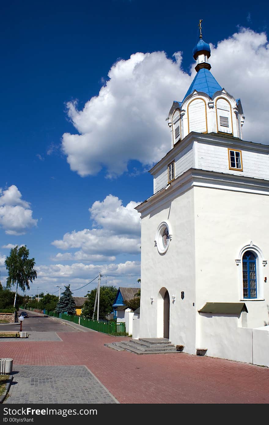 Little church in the small town. Little church in the small town