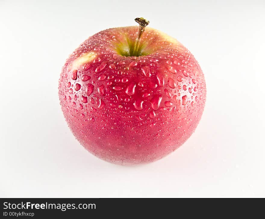 Red apple isolated on white background