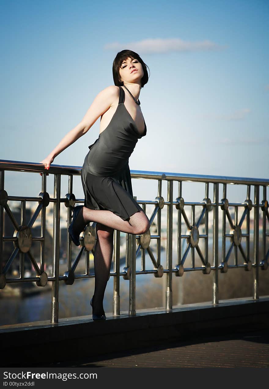 Posing on the roof