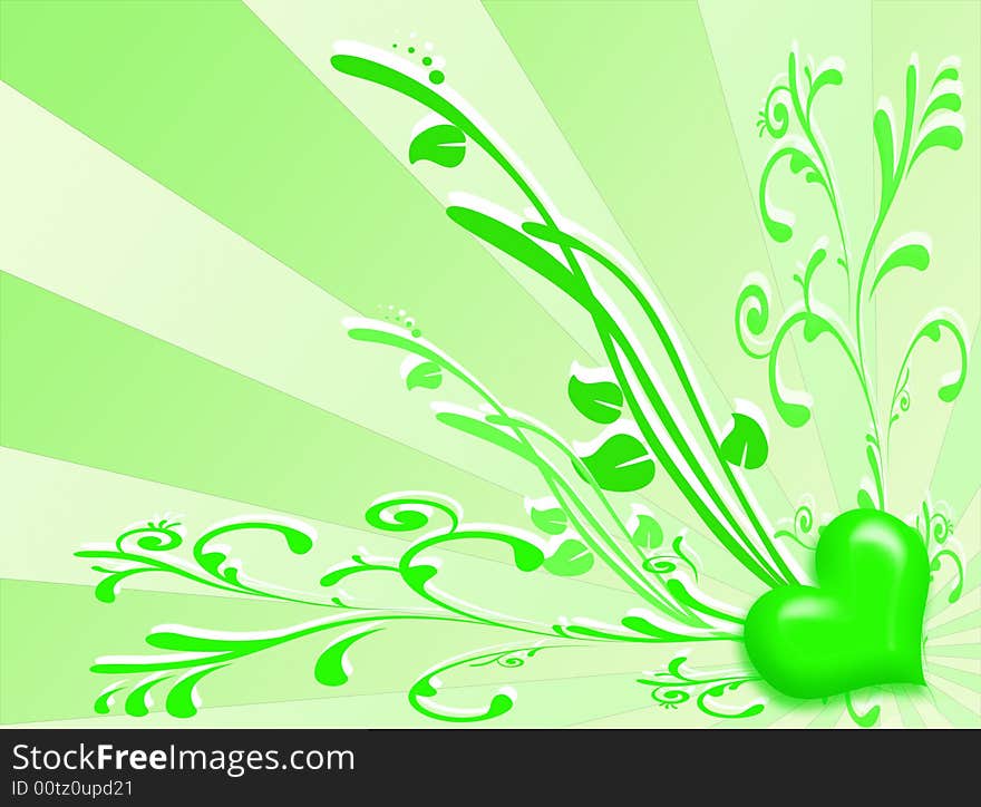 Spring colors background with floral decoration