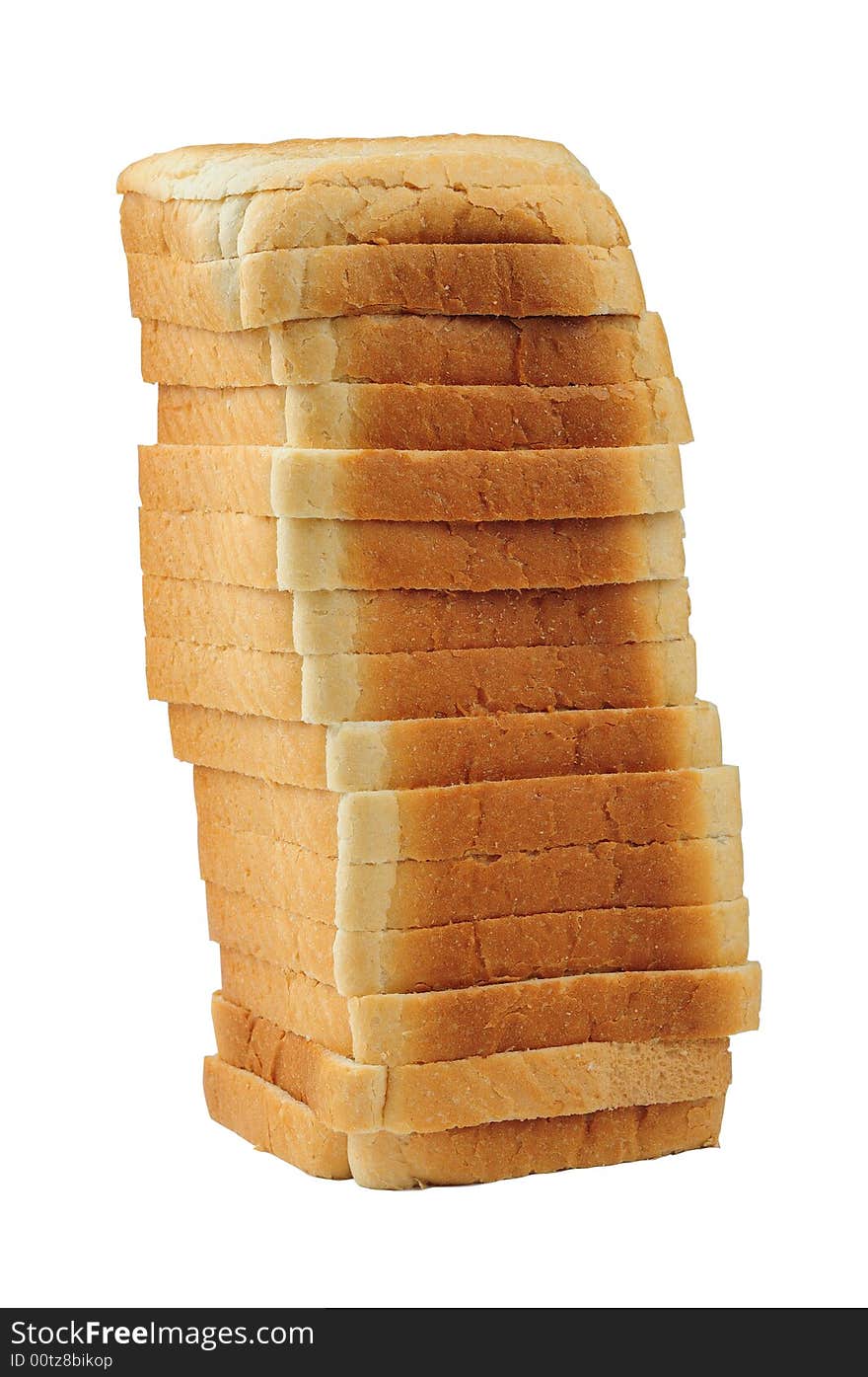 Bread on the white background