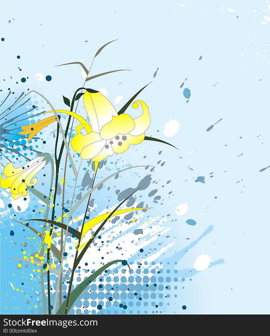 Abstract floral background. A vector format is added. Suits well for a postcard or background. Abstract floral background. A vector format is added. Suits well for a postcard or background