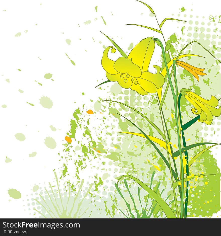 Abstract floral background. A vector format is added. Suits well for a postcard or background. Abstract floral background. A vector format is added. Suits well for a postcard or background