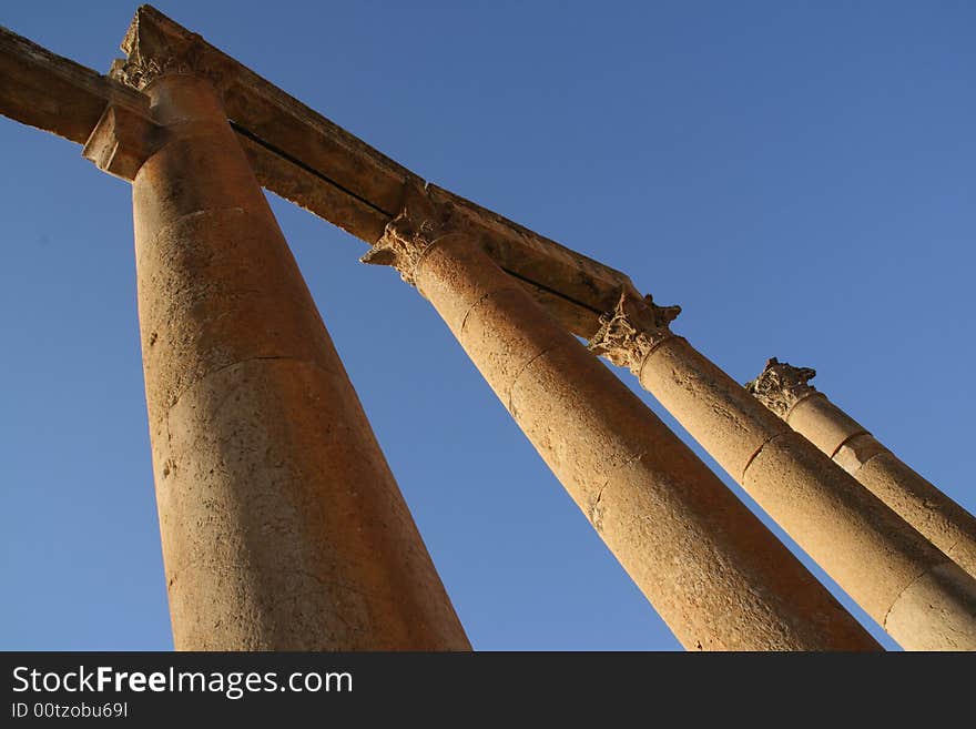 Cardo columns in Jerash, Jordan