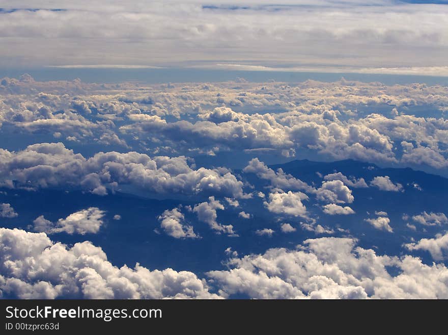 Clouds - view from the plane. Clouds - view from the plane