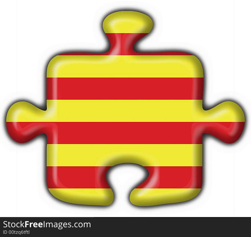 Catalonia Button Flag Puzzle