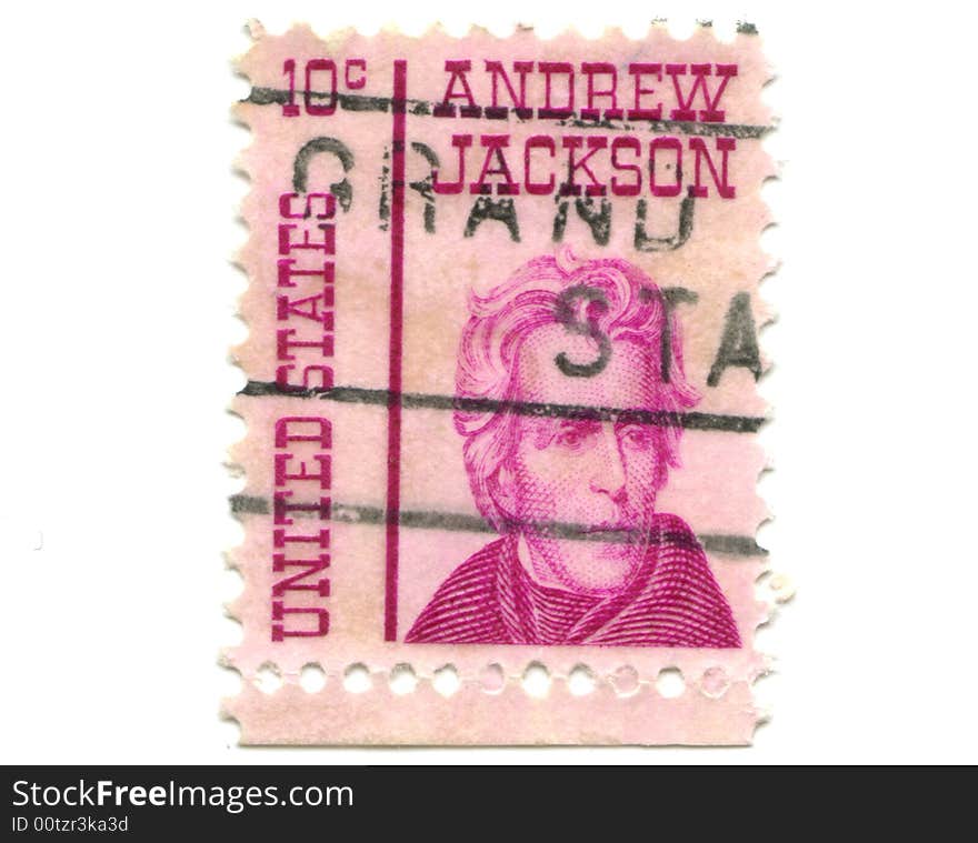 Old postage stamp andrew jackson. Old postage stamp andrew jackson