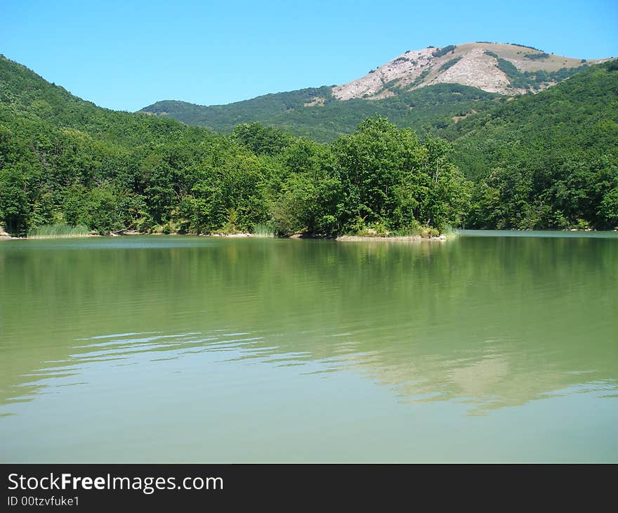 A mountain lake in Crimea, Ukraine