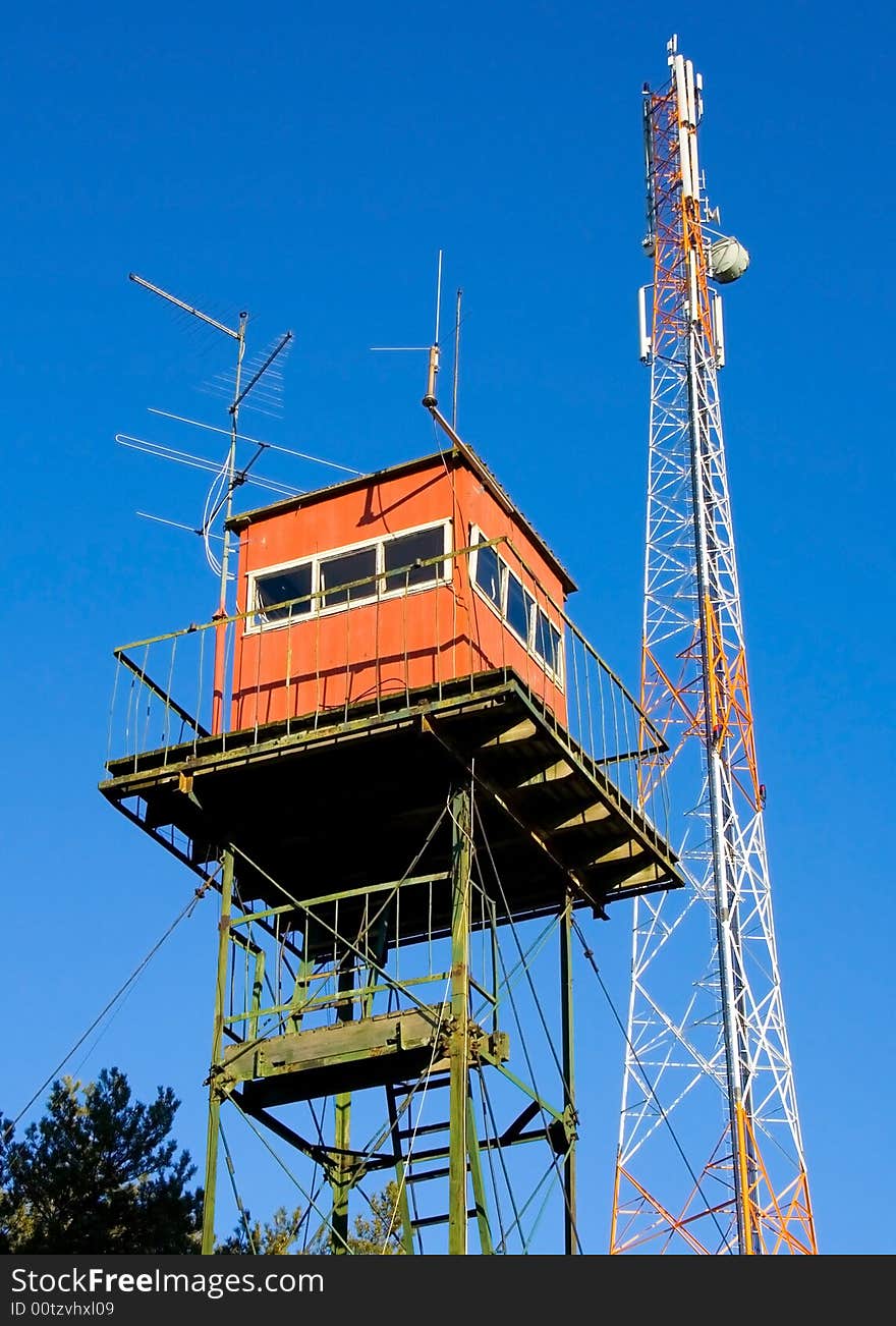 Look-out station and communications tower