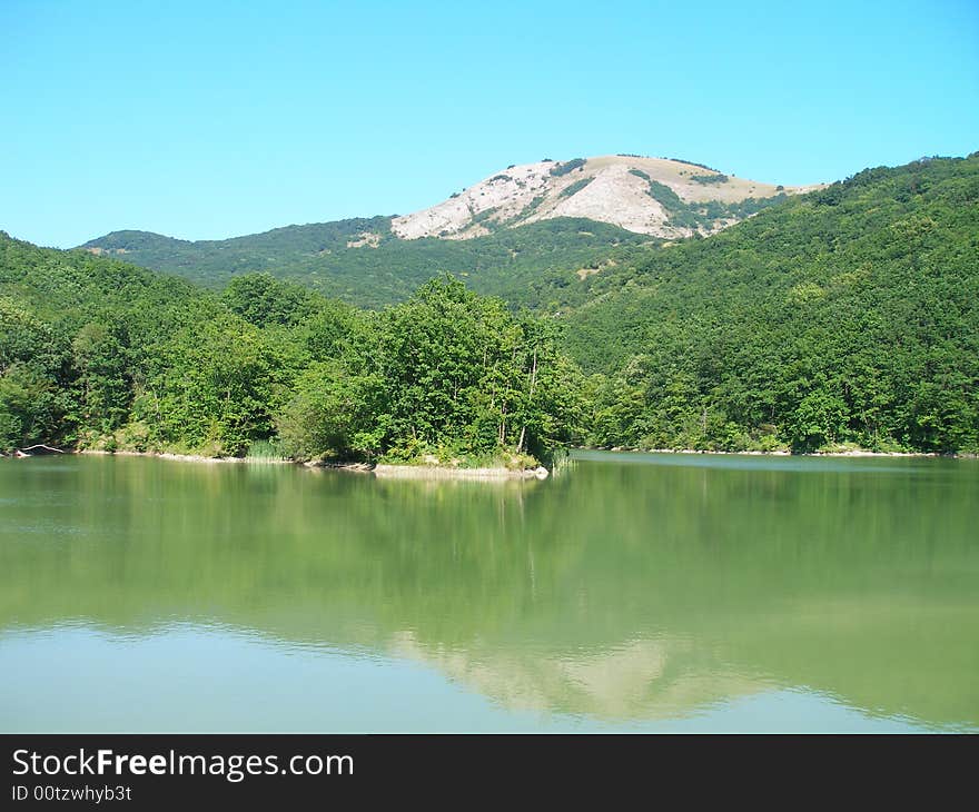 A mountain lake