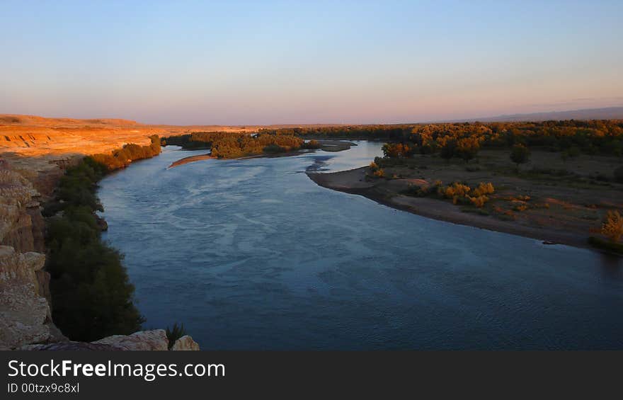 Sunset river