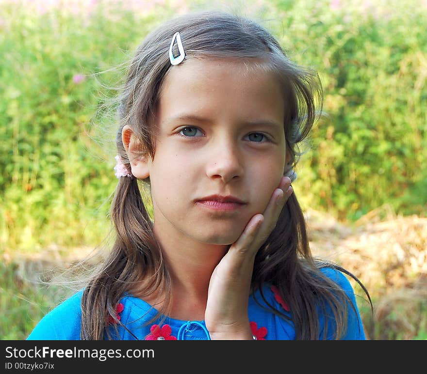 Beautiful girl in the country side. Beautiful girl in the country side