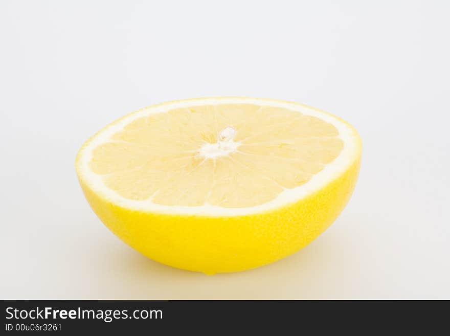 Sliced grapefruit, isolated