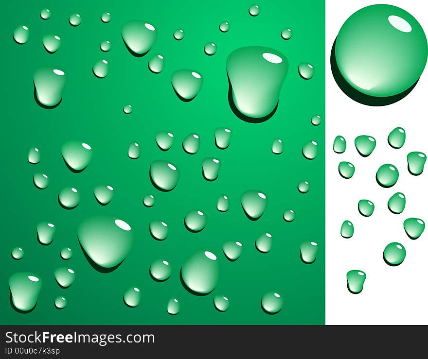 Green wet surface. Blends are used.