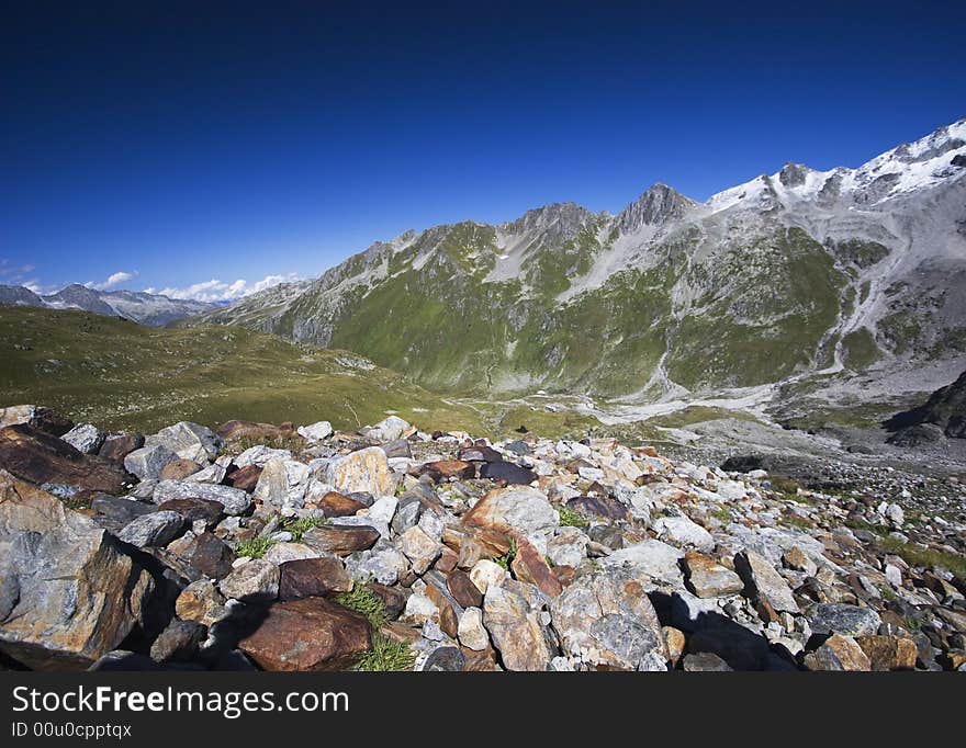 Mountain landscape in Switzerland near Realp. Mountain landscape in Switzerland near Realp.