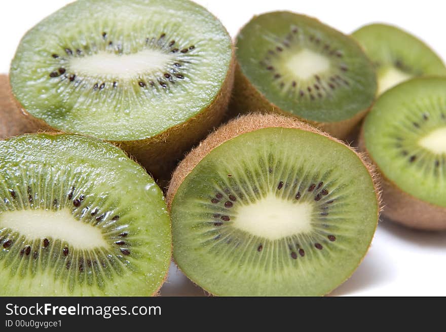 Kiwi fruit isolated on white background