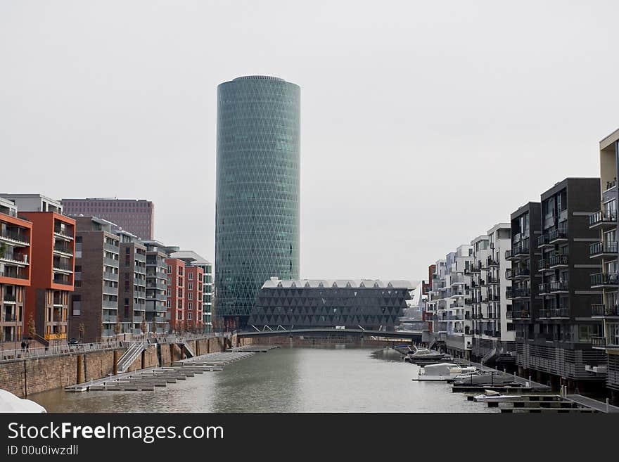 Residential area near the river Main in Frankfurt, Germany. Residential area near the river Main in Frankfurt, Germany