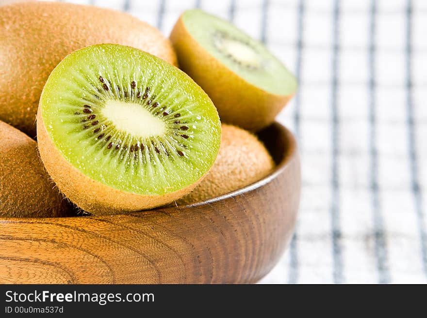 Two kiwi halves