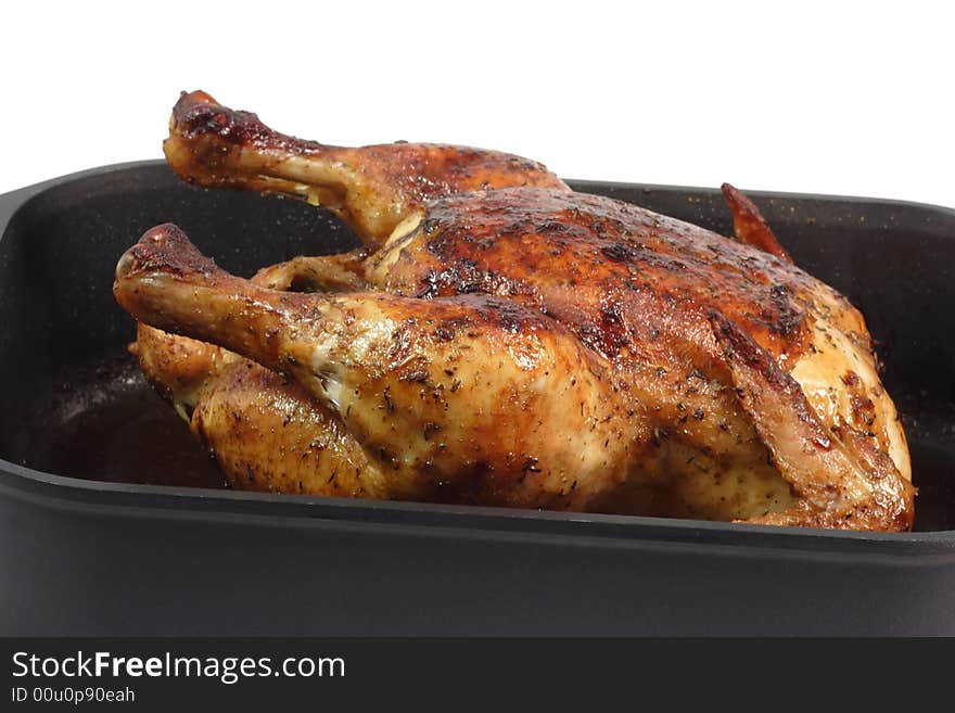 Fried Chicken in a pan ready to eat. Fried Chicken in a pan ready to eat