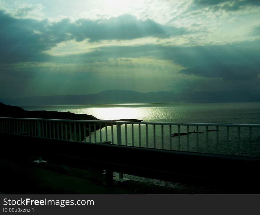 Sunset on the Adriatic see with reflection. Sunset on the Adriatic see with reflection