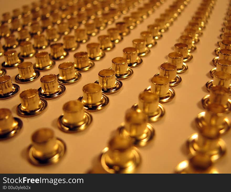 Group of gold rivets. Abstract background.
Tools background.