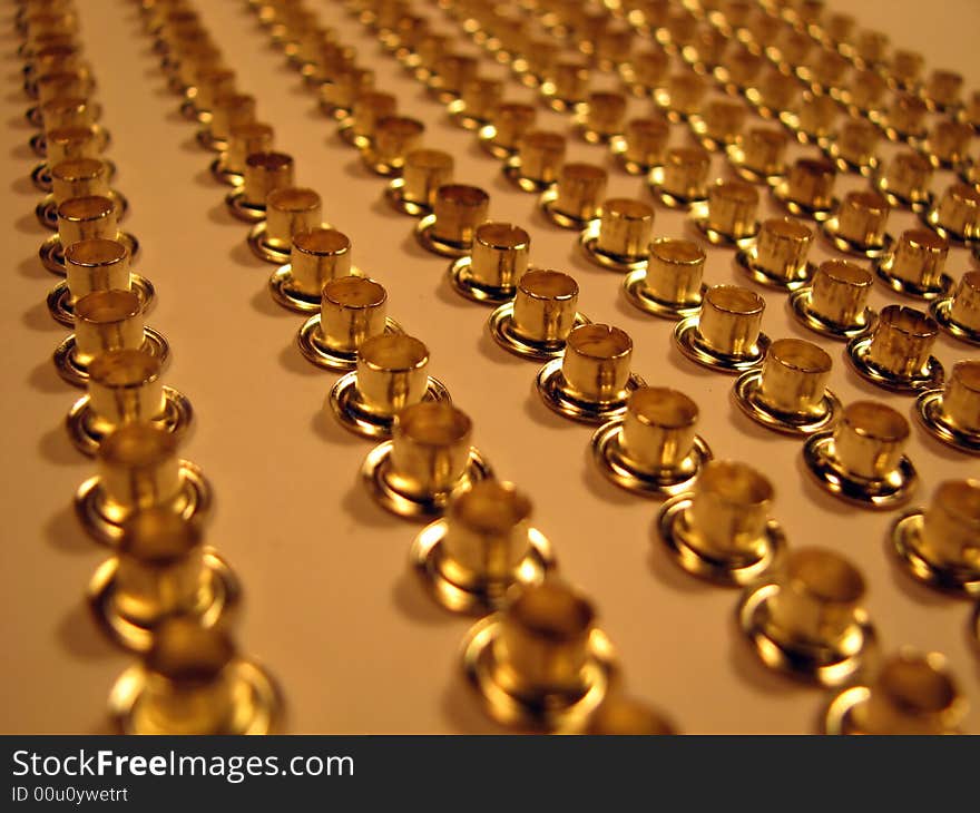 Group of gold rivets. Abstract background.
Tools background.