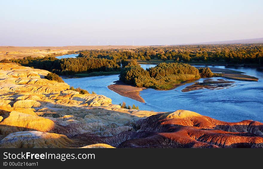 colourful river beach, Wind Power