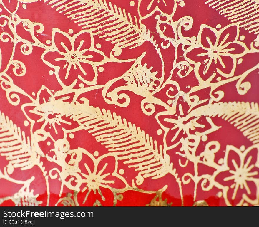 Red and gold patterned background