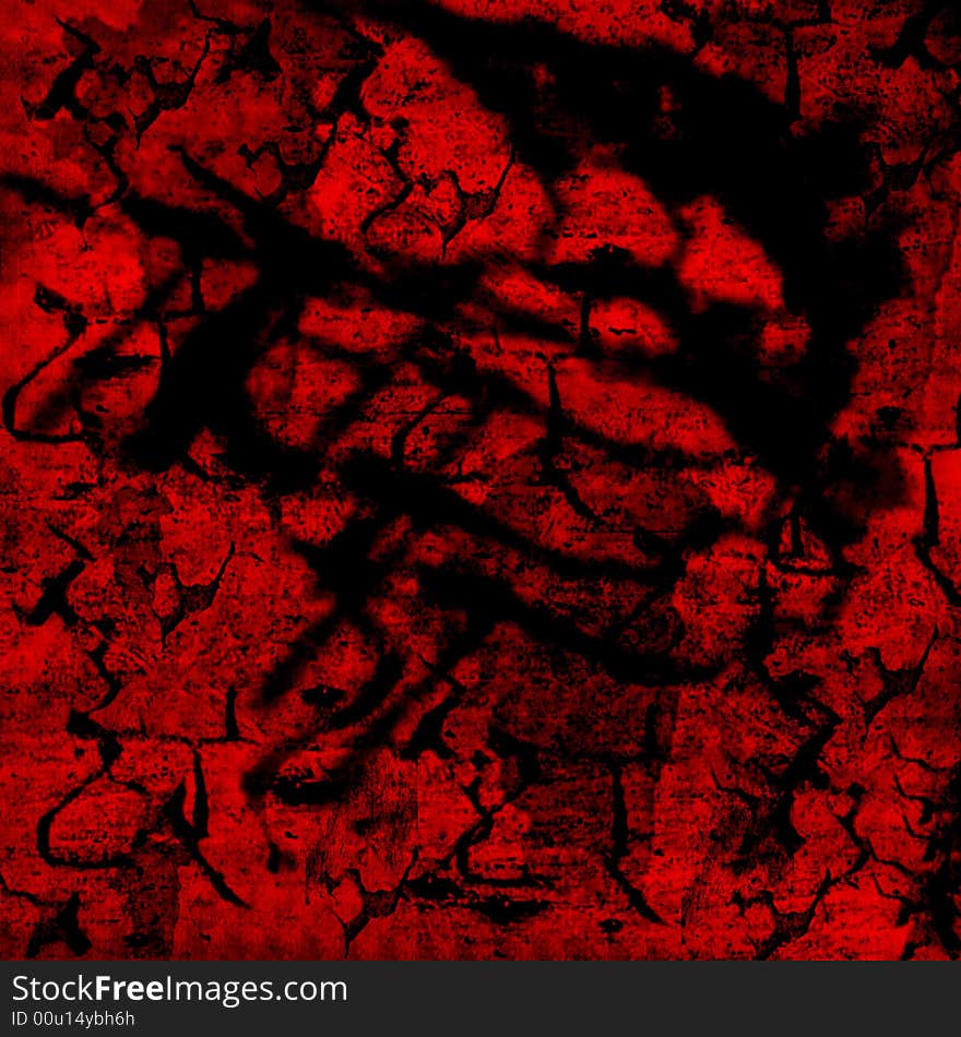 Red and black cracked grunge background. Red and black cracked grunge background