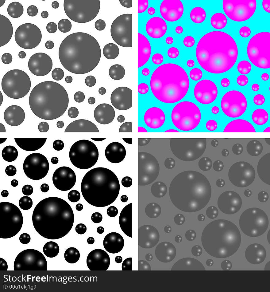 Seamless vector textures with abstract balls. Seamless vector textures with abstract balls