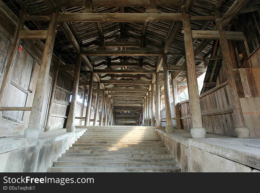 Timber Arch Lounge Bridges in Tai-Shun Mountain District,China. Timber Arch Lounge Bridges in Tai-Shun Mountain District,China.