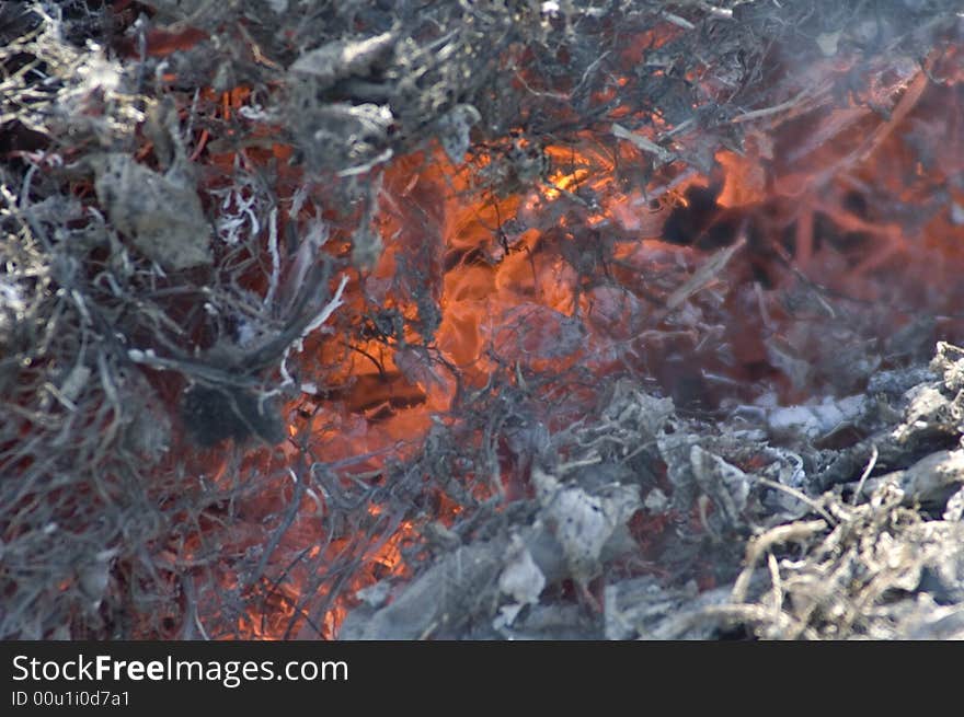 Camp fire in the outdoors. Camp fire in the outdoors