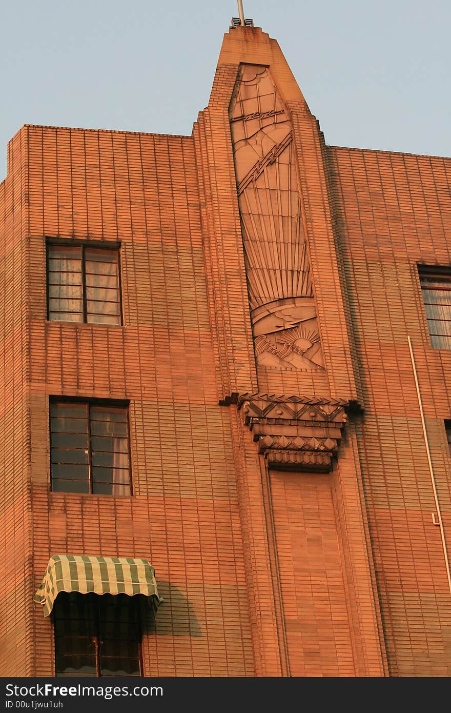 The historic building in Shanghai, China, during sunset