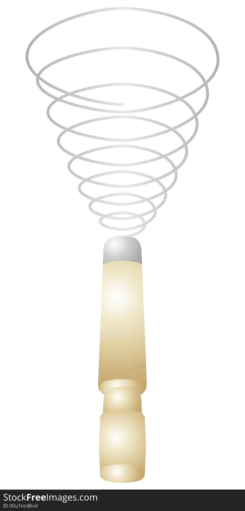 Art illustration of a balloon whisk