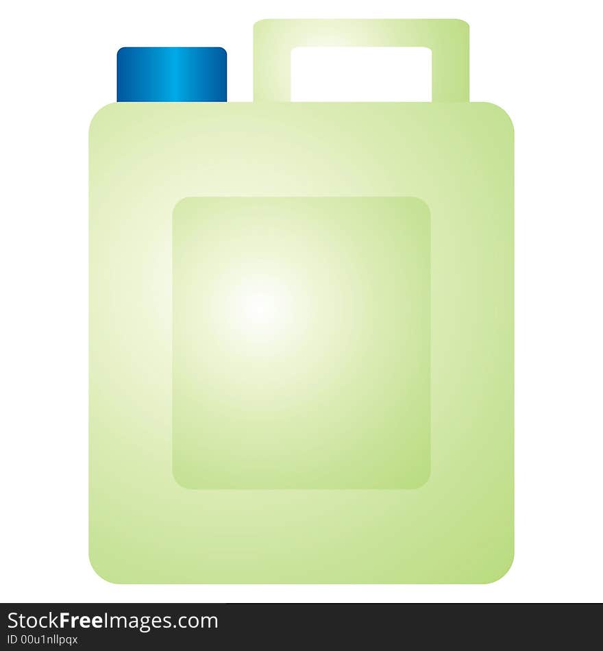 Art illustration of a plastic container