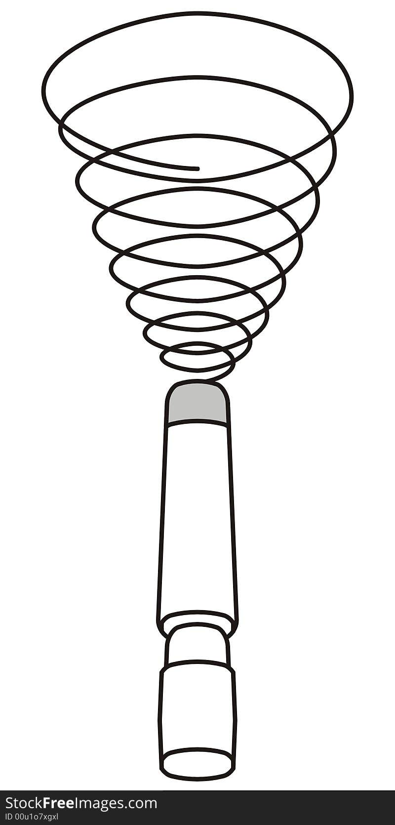 Art illustration of a balloon whisk