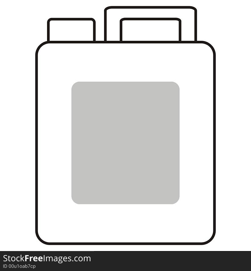 Art illustration of a plastic container