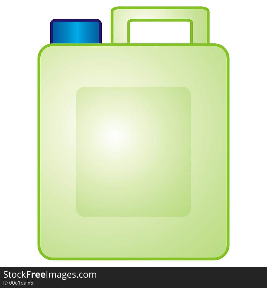 Art illustration of a plastic container