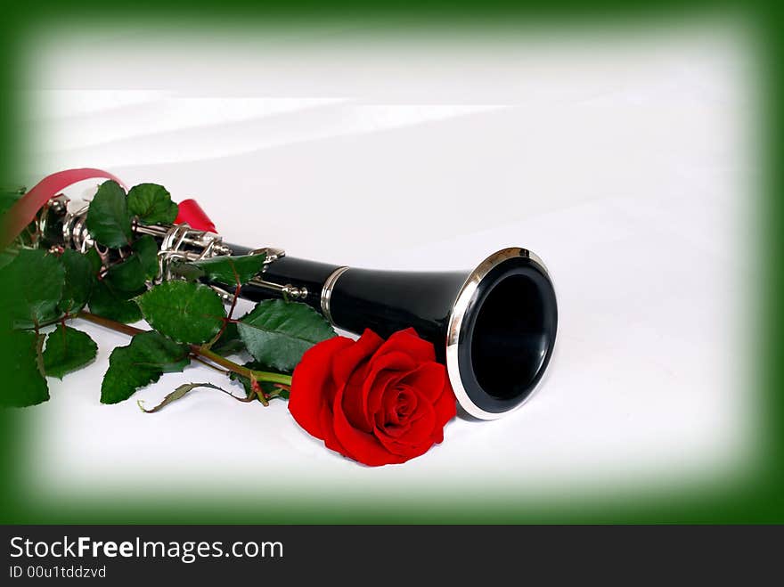 Rose clarinet in frame