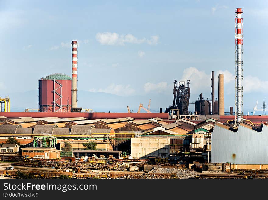 Power plant in Piombino port, Tuscany, Italy. Power plant in Piombino port, Tuscany, Italy.